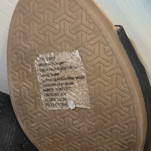 Croft & Barrow Ortholite Black Wedge Slide Sandals - Picture 12 of 15